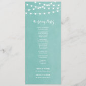 Aqua String Lights Trouwprogramma Programmakaart (Achterkant)