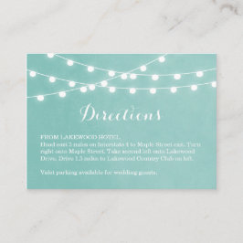 Aqua String Lights Wedding Routebeschrijving Invoe Informatiekaartje