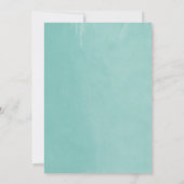 Aqua String Lights Wedding Uitnodiging (Achterkant)