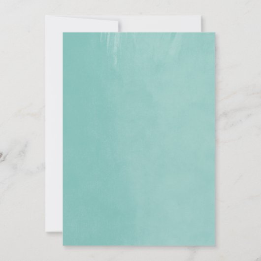 Aqua String Lights Wedding Uitnodiging (Achterkant)