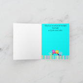 AQUA STRIPE BABY BLOKKEN DANK JE KAART (Binnen)