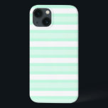 Aqua Stripe iPad Mini-hoesje Case-Mate iPhone Case<br><div class="desc">Eenvoudig,  stijlvol ontwerp met  pastelstrepen in twee tinten blauw groen en wit. Een aanpasbaar ontwerp dat u kunt aanpassen aan uw eigen tekst,  afbeeldingen en ideeën. Een origineel digitaal art afbeelding dat door QuirkyChic wordt gecreeerd.</div>