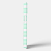 Aqua Stripe 'Monogram' iPad Mini hoesje (Achterkant / Rechts)