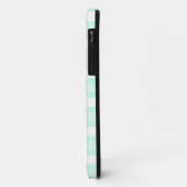 Aqua Stripe 'Monogram' iPhone case (Achterkant/links)
