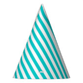 Aqua Stripe Party Pet Feesthoedjes (Links)