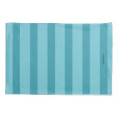 Aqua Stripe Pillow Hoesje - Naam toevoegen HAMbyWG Kussensloop (Achterkant)