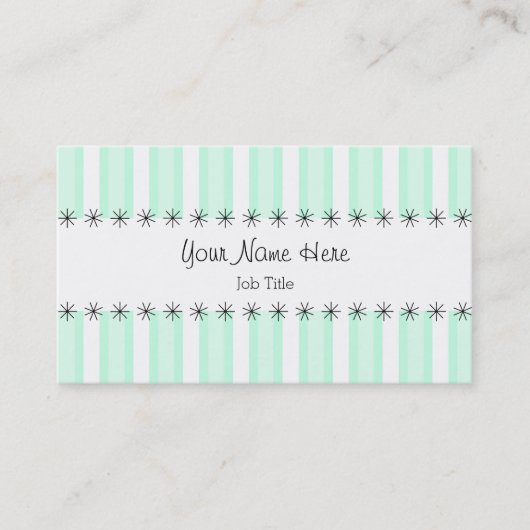 Aqua Stripe visitekaartje stripe (Voorkant)