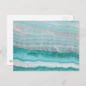 Aqua Striped Quartz Crystal Briefkaart (Voorkant / Achterkant)