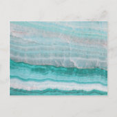Aqua Striped Quartz Crystal Briefkaart (Voorkant)
