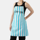 Aqua Striped Uff Da All-Over Print Apron Schort (Insitu)