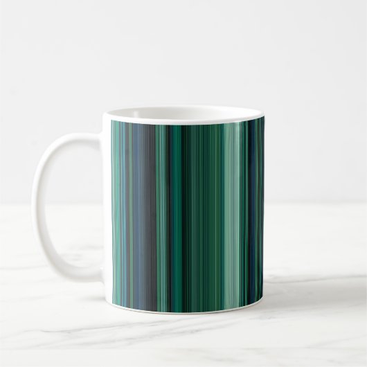 Aqua Stripes Koffiemok (Links)