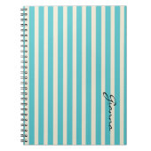 Aqua Stripes Notitieboek (Voorkant)