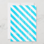 Aqua Stripes Wedding Invitations Kaart (Achterkant)