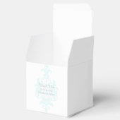 Aqua Subtle Damask Favor Boxes Bedankdoosjes (Geopend)