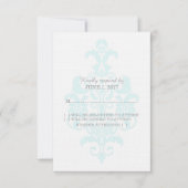Aqua Subtle Damask Response Kaart (Voorkant)