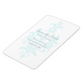 Aqua Subtle Damask sparen de Datum Flexi Magnet Magneet (Linkerzijde)