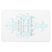 Aqua Subtle Damask sparen de Datum Flexi Magnet Magneet (Horizontaal)