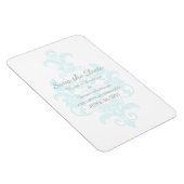 Aqua Subtle Damask sparen de Datum Flexi Magnet Magneet (Rechterzijde)