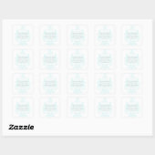 Aqua Subtle Damask sparen de Stickers van de Datum (Vel)