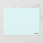 Aqua Subtle Damask Table Number Briefkaart (Achterkant)
