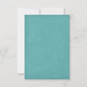 Aqua Summer String Light Bruiloft RSVP Kaartje (Achterkant)