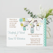 Aqua Summer's Dream Wedding Kaart (Staand voorkant)