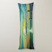 Aqua sunset lichaamskussen (Achterkant (Verticaal))