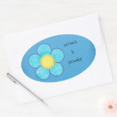 Aqua Sunshine Oval Ovale Sticker (Envelop)