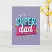 Aqua Super Dad Spandoekaart Kaart (Gele Bloem)