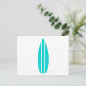 Aqua Surfboard Briefkaart (Staand voorkant)