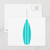 Aqua Surfboard Briefkaart (Voorkant / Achterkant)