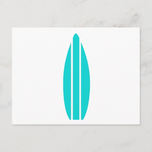 Aqua Surfboard Briefkaart (Voorkant)