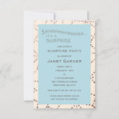 Aqua Surprise Verjaardag Custom Age Uitnodiging (Voorkant)