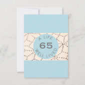 Aqua Surprise Verjaardag Custom Age Uitnodiging (Achterkant)