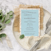 Aqua Surprise Verjaardag Custom Age Uitnodiging