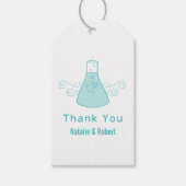 Aqua Sweet Chemistry Wedding Gift Labels Cadeaulabel (Voorkant)