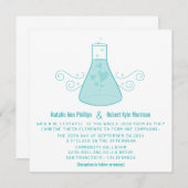 Aqua Sweet Chemistry Wedding Invite Kaart (Voorkant / Achterkant)