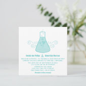 Aqua Sweet Chemistry Wedding Invite Kaart (Staand voorkant)