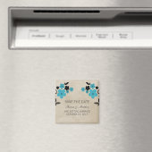 Aqua Sweet  Floral sparen de Datum Magnet (Insitu (Vaatwasser))