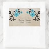 Aqua Sweet Floral Wedding Stickers (Tas)