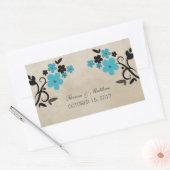 Aqua Sweet Floral Wedding Stickers (Envelop)