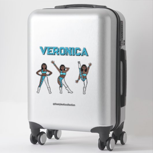 Aqua Swirl #1 Sticker (Koffer)