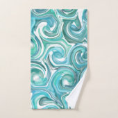 Aqua Swirl Bath Towels Bad Handdoek (Handdoek)