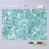 Aqua Swirl-weefselpapier Tissuepapier (Craft)