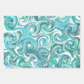 Aqua Swirl Wrapping Paper (Voorkant)