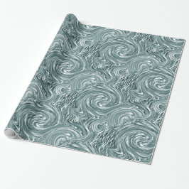 Aqua Swirl Wrapping Paper Cadeaupapier