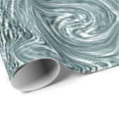 Aqua Swirl Wrapping Paper Cadeaupapier (Rol Hoek)