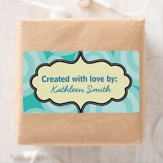 Aqua Swirlies Recept/Goodies Label (Insitu)