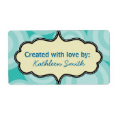 Aqua Swirlies Recept/Goodies Label (Voorkant)