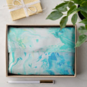 Aqua Swirls Shades of Blue Green Tissue Paper Tissuepapier (Geschenk)